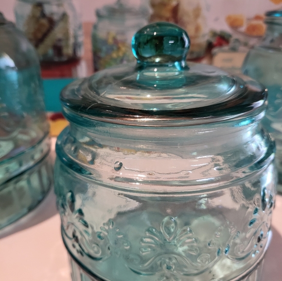 The Pioneer Woman Teal Glass Canister Collection - Picture 3 of 3
